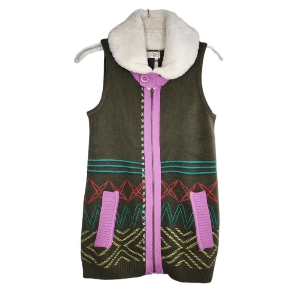 Matilda Jane Make believe Big Idea Vest Girls Size 14 Colorful